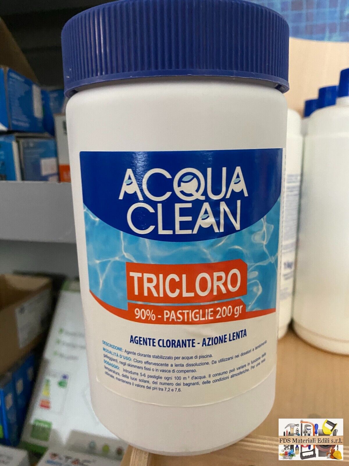 Tricloro Per Piscina In Pastiglia 200gr Barattolo 1kg Acqua Clean